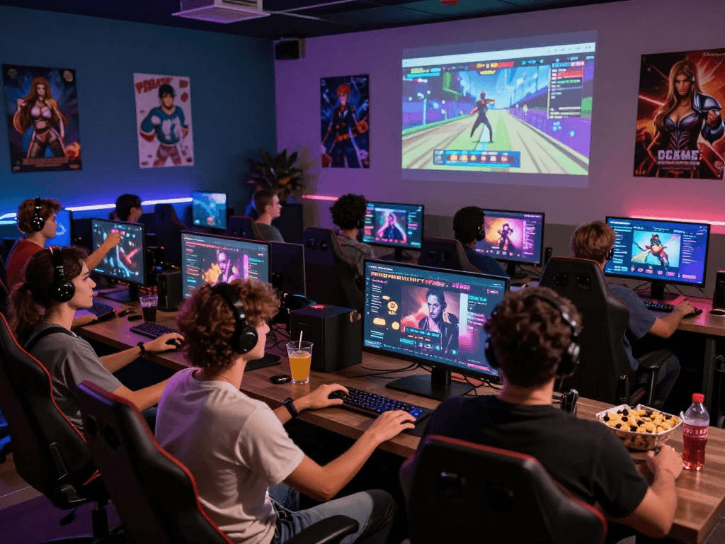 Interactive porn games HTML experience with friends in a fun gaming lounge