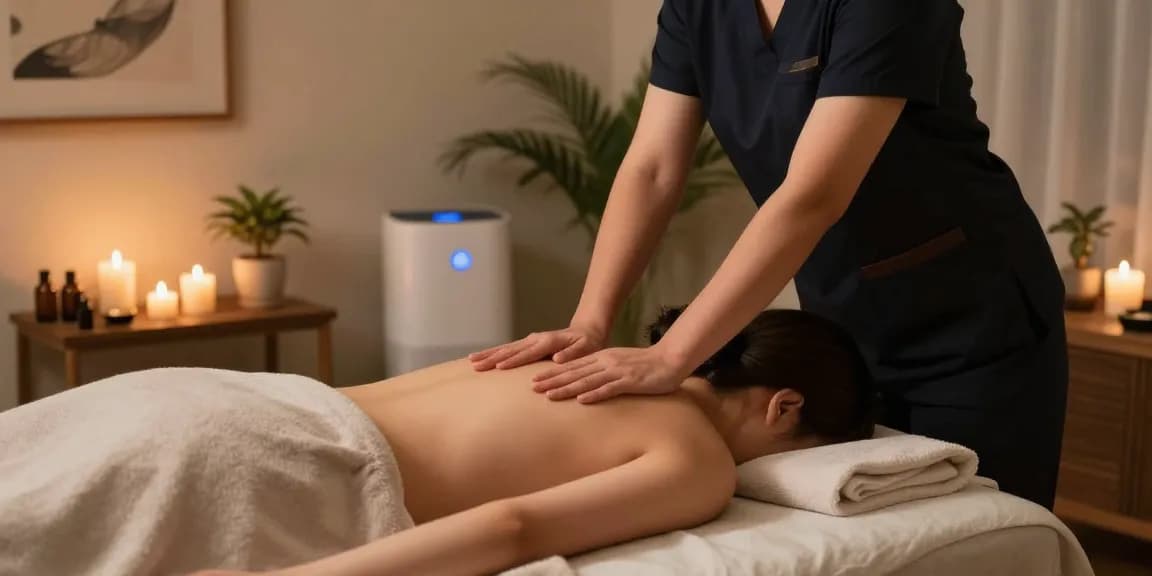 Experience 부평출장안마 in a tranquil massage therapy setting, showcasing a professional massage therapist providing a soothing treatment.