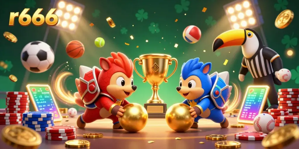 Engage with r666 as rival pangolins bowl through chips, vibrant casino action.