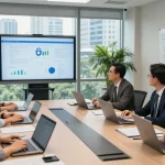 Engaged forensic auditors collaborating at aafikotajakarta.org conference meeting.