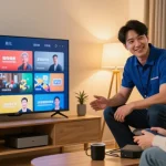 Professional IPTV Services setup in a local home by a trusted provider.